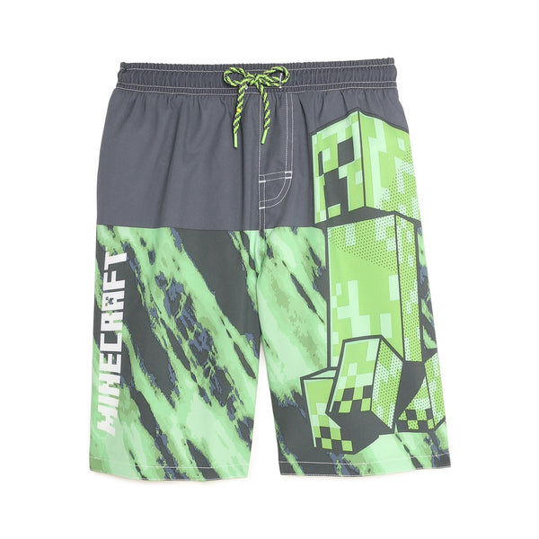 Minecraft Boys Creeper Swim Trunks