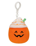 Squishmallows 3.5" Clip-On Lester the Pumpkin Spice Latte