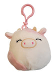 Squishmallows 3.5" Clip-On Caedyn the Cow