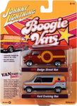 Johnny Lightning 2021 Boogie Vans 1976 Dodge and 1977 Ford Set 1/64 Release 4 B