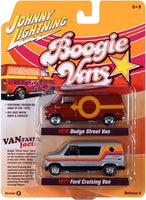 Johnny Lightning 2021 Boogie Vans 1976 Dodge and 1977 Ford Set 1/64 Release 4 B