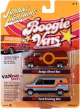 Johnny Lightning 2021 Boogie Vans 1976 Dodge and 1977 Ford Set 1/64 Release 4 B