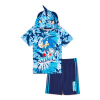 Sonic Boy Hooded with Ears Top & Shorts Set