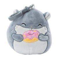 Squishmallows 3.5" Clip On Camilo the Chinchilla with Donut