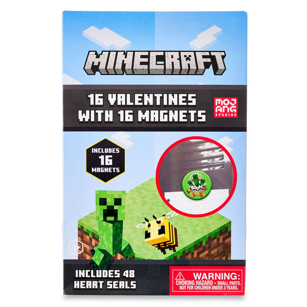 Minecraft 16 Valentines with Magnets