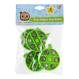 Cocomelon Party Favors 4 Pack Pop Fidget Keychains