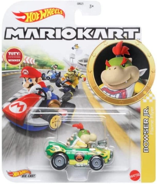 Hot Wheels Mario Kart Bowser Jr with Flame Flyer