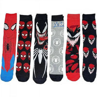 Spider Man 6 Pack Mens Crew Socks