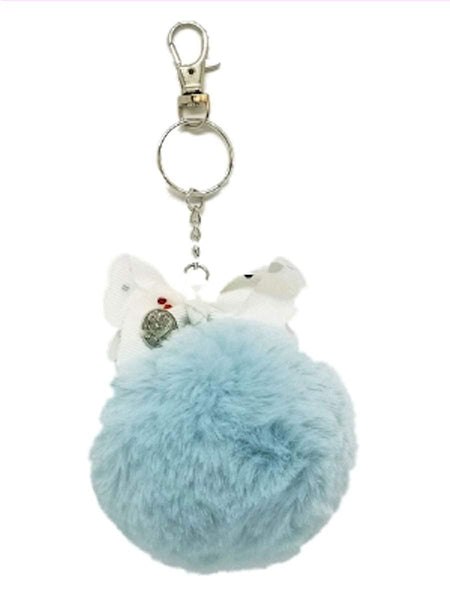 JoJo Siwa Faux Fur Pom Keychain w/Bow