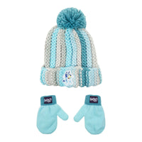 Bluey Toddler Knit Crochet Hat and Mitten Set