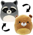 Squishmallows 12" Flip-A-Mallow Chip the Beaver and Rocky the Raccoon