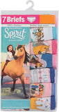 Spirit Riding Free Girls' 7-Pc Cotton Underwear Brief Panties