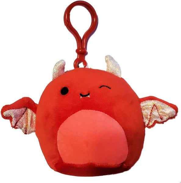 Squishmallows 3.5" Clip-On Karlie the Red Bat