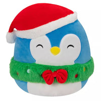 Squishmallows 8" Puff the Penguin with Santa Hat