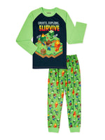 Minecraft Create Explore Survive Boys Long Sleeve Pajamas