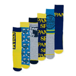 Spam Mens 6 Pack Crew Socks