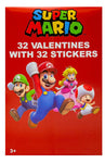 Super Mario 32 Valentines with Stickers