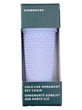 Starbucks Studded Cold Cup Ornament Keyring Matte Lilac