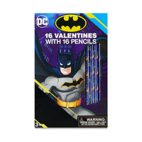 Batman 16 Valentines with Pencils