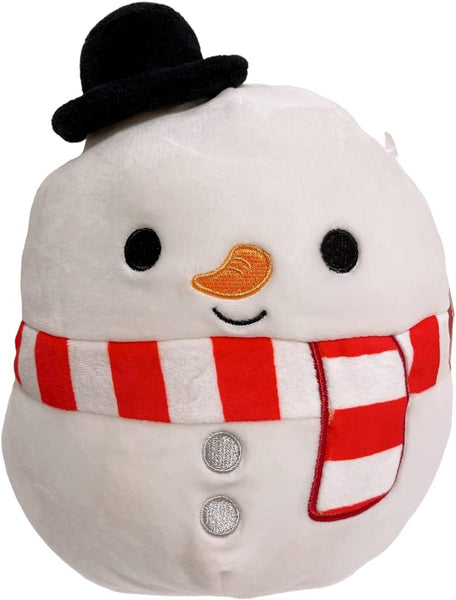 Squishmallows 8" Manny the Snowman with Red Striped Scarf