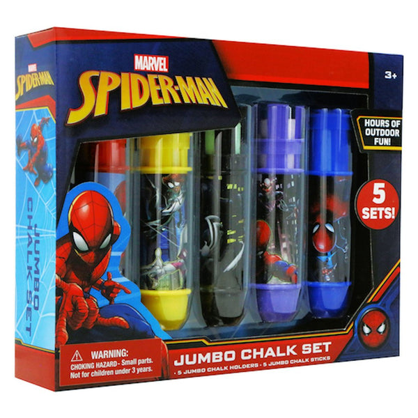 Spider Man Jumbo Chalk Set with 5 Holders