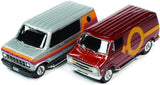 Johnny Lightning 2021 Boogie Vans 1976 Dodge and 1977 Ford Set 1/64 Release 4 B