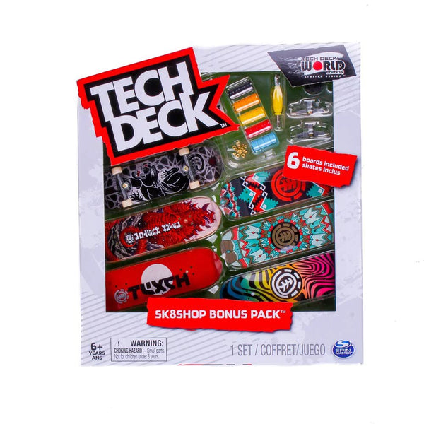 Tech-Deck Sk8shop Bonus Pack 6 Pack 96mm Fingerboards Element