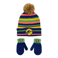 Jurassic World Boys 2-Piece Beanie Style Hat & Mitten Set