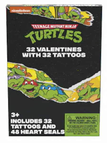 Teenage Mutant Ninja Turtles 32 Valentines with Tattoos