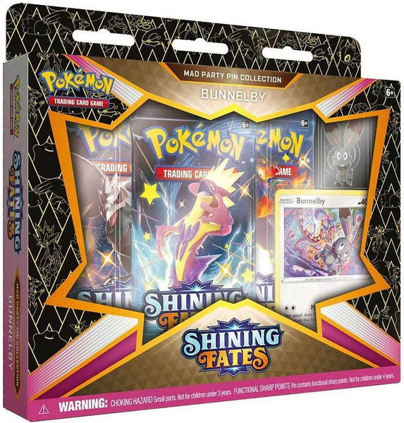 Pokemon TCG: Shining Fates Mad Party Pin Collection Bunnelby