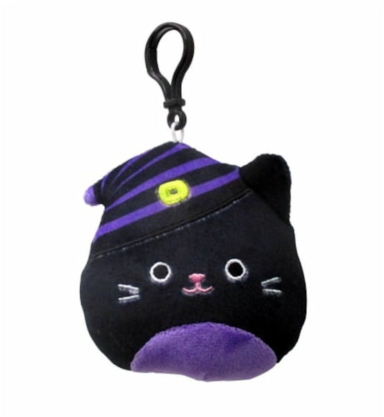 Squishmallows 3.5" Clip-On Halloween Autumn the Cat Witch