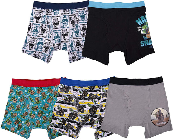 STAR WARS 5 Pack Boys Boxer Briefs Size 6