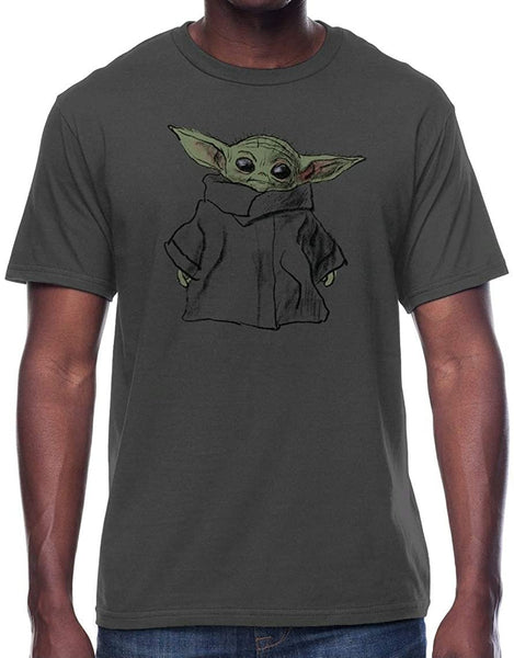 Star Wars Mandalorian Grogu Baby Yoda Grey T-Shirt