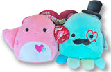 Squishmallows 8" Perfect Pairs Saxa the Stingray and Eiko the Octopus