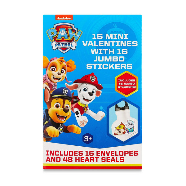 Paw Patrol 16 Mini Valentines with Jumbo Stickers