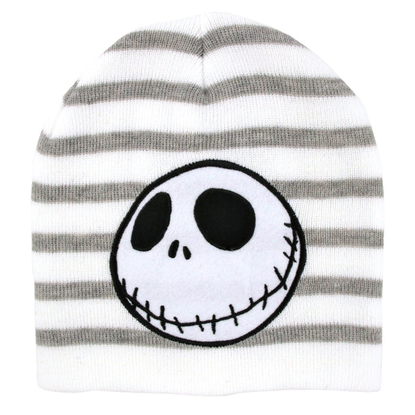 Nightmare Before Christmas Jack Skellington White Striped Beanie Hat