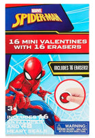 Spider-Man 16 Mini Valentines Cards with Erasers