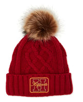 Harry Potter Hogwarts Pom Pom Cable Knit Beanie