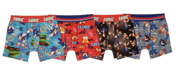 Sonic the Hedgehog Boys Boxer Briefs 4 Pack