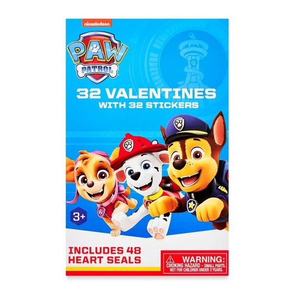 Paw Patrol 32 Valentines with Stickers