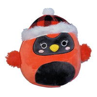 Squishmallows 5" Cazlan the Cardinal with Plaid Hat