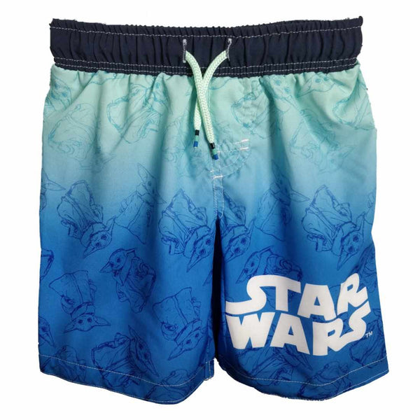 Star Wars Mandalorean Baby Yoda Outline Boys Swim Trunks