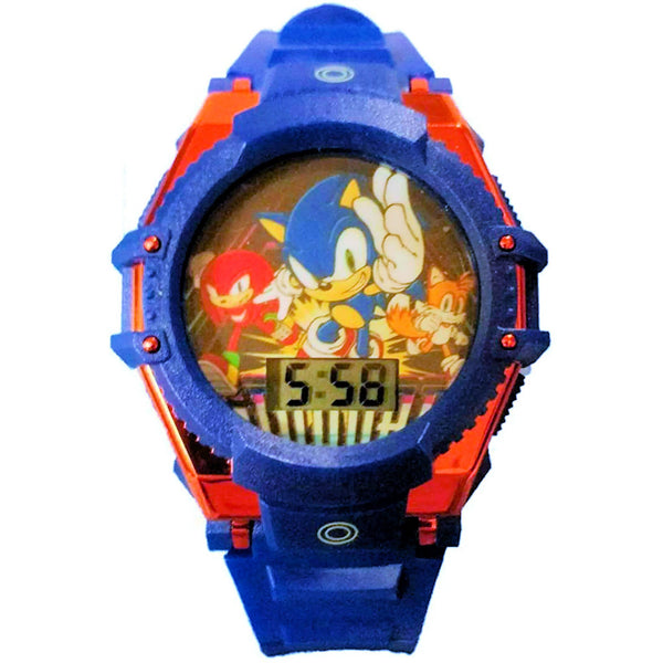 Sonic The Hedgehog Watch with Flashing Dial and Metallic Bezel