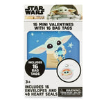 Star Wars Baby Yoda 16 Mini Valentines with Bag Tags