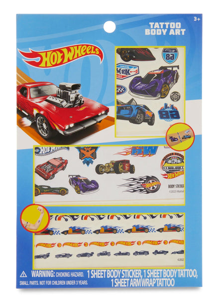 Hot Wheels Tattoo Body Art Set