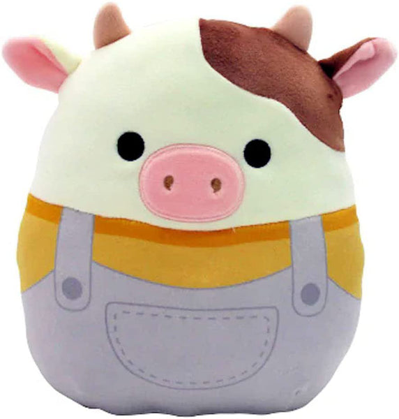 Squishmallows 8" Ronnie the Cow with Overalls