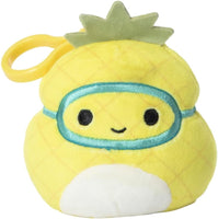 Squishmallows 3.5" Clip-On Maui the Pineapple with Goggles