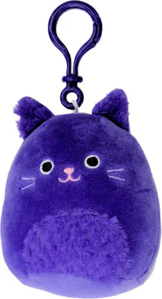 Squishmallows 3.5" Clip-On Zazzie the Purple Cat