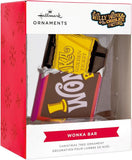 Hallmark Willy Wonka and the Chocolate Factory Wonka Bar with Golden Ticket Christmas Ornament