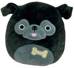 Squishmallows 8" Bongo the 8” Black Pug